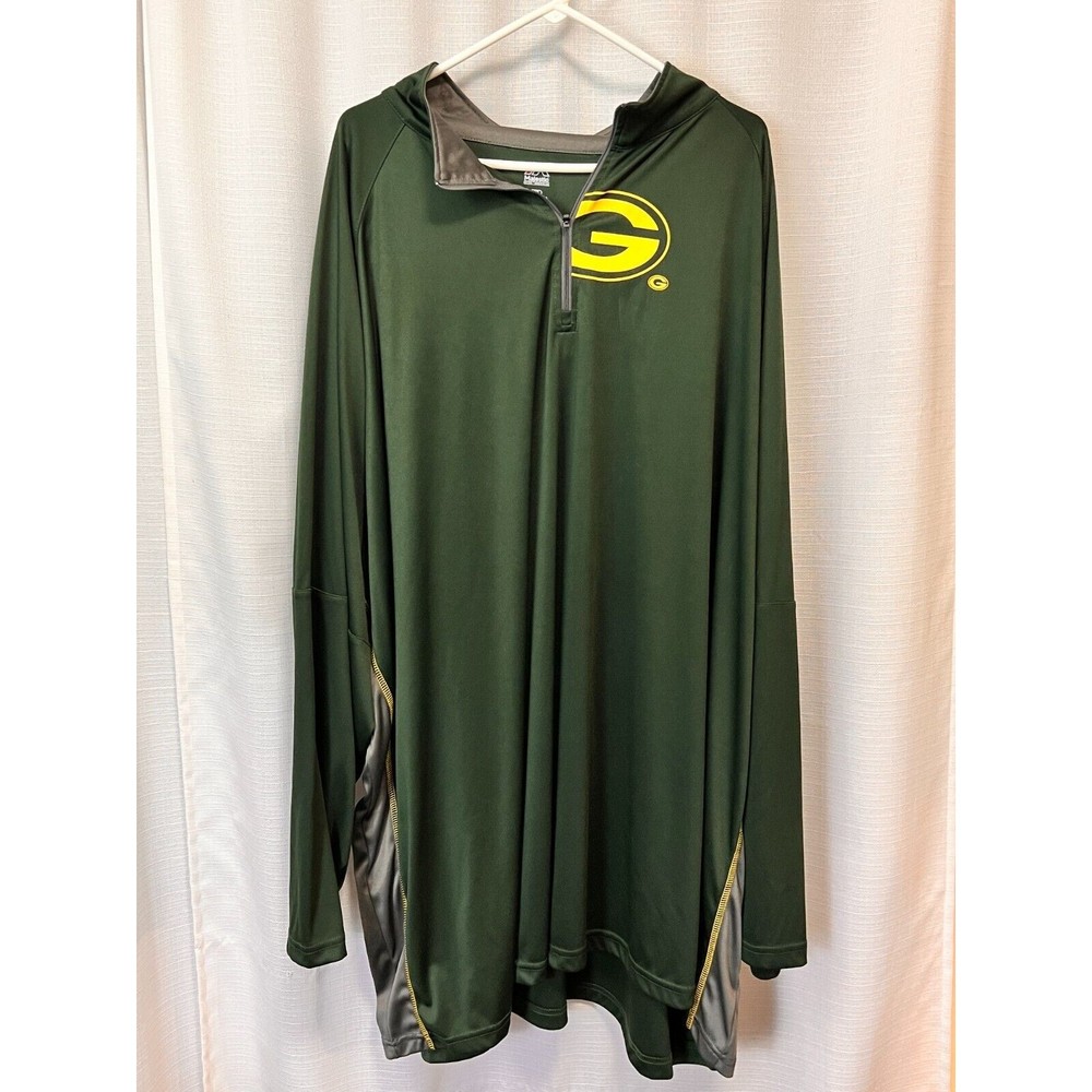 NIKE Green Bay Packers Men 5XL Shirt Green Majestic Polyester Length 38/Chest 42